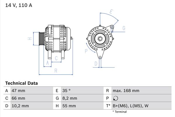 Bosch Alternator/Dynamo 0 986 042 201