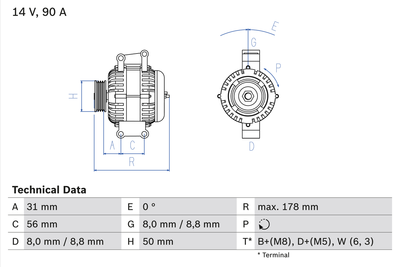 Bosch Alternator/Dynamo 0 986 042 520