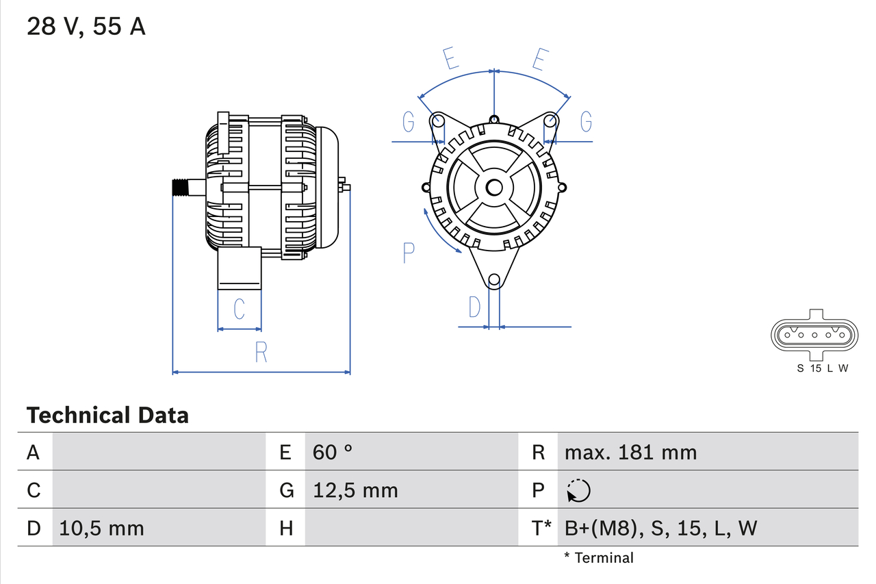 Bosch Alternator/Dynamo 0 986 042 580