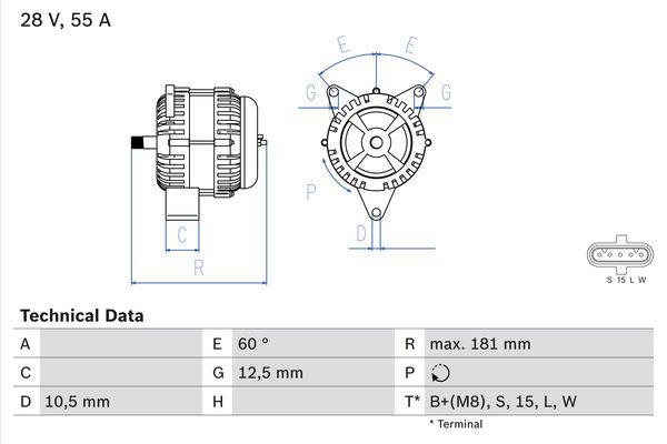 Bosch Alternator/Dynamo 0 986 042 580