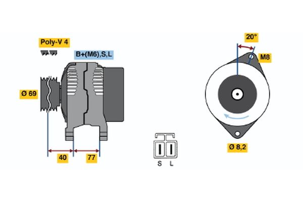 Bosch Alternator/Dynamo 0 986 042 901