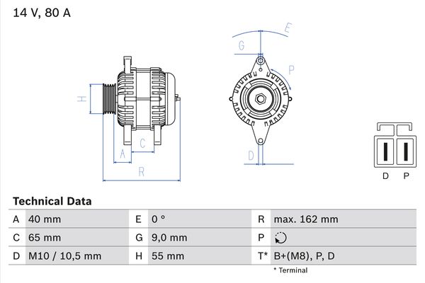 Bosch Alternator/Dynamo 0 986 042 911