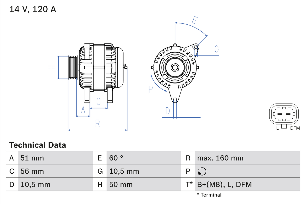 Bosch Alternator/Dynamo 0 986 044 440
