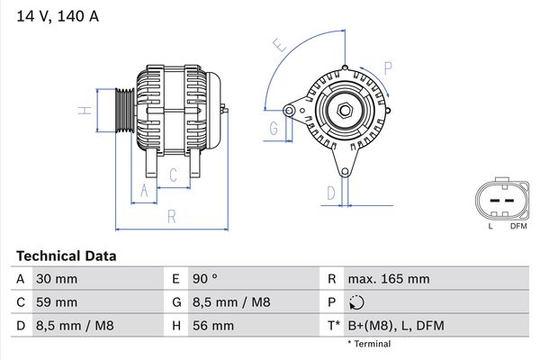 Bosch Alternator/Dynamo 0 986 044 460