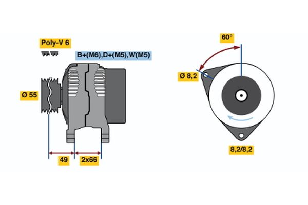 Bosch Alternator/Dynamo 0 986 044 771