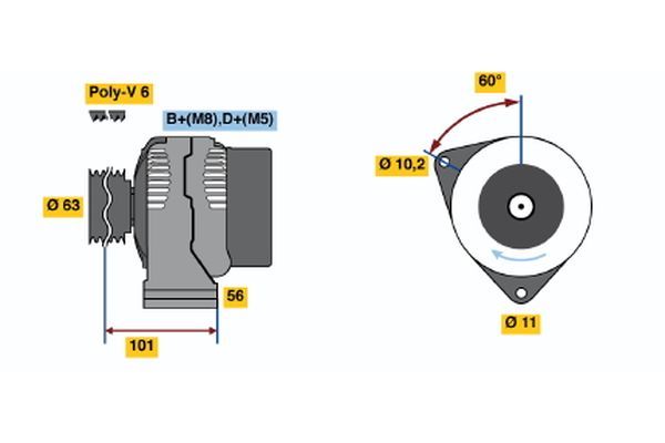 Bosch Alternator/Dynamo 0 986 045 191