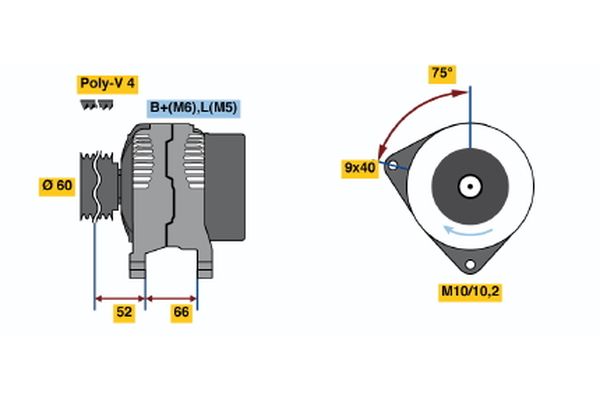 Bosch Alternator/Dynamo 0 986 045 201