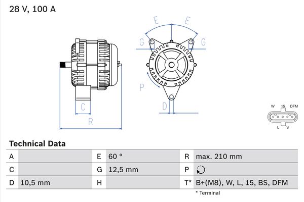 Bosch Alternator/Dynamo 0 986 045 290