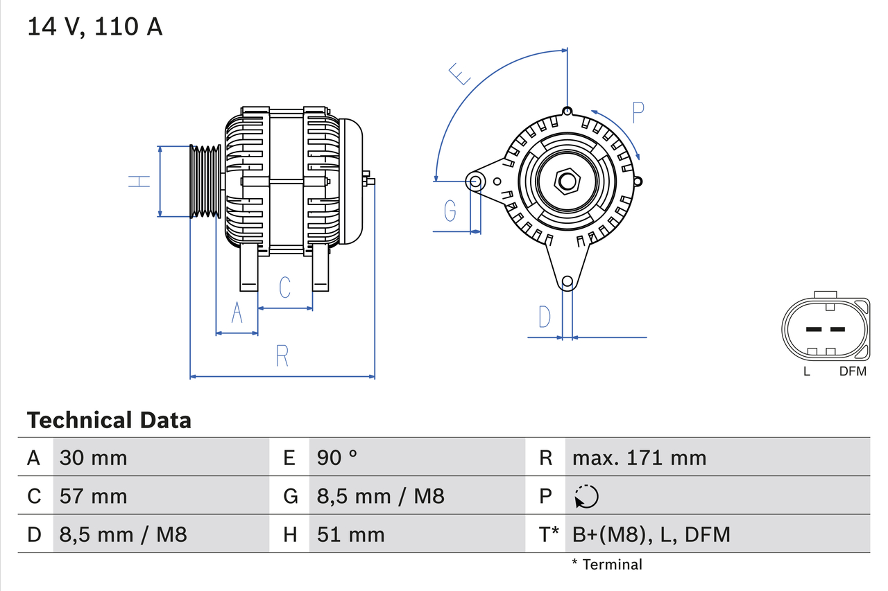 Bosch Alternator/Dynamo 0 986 045 320