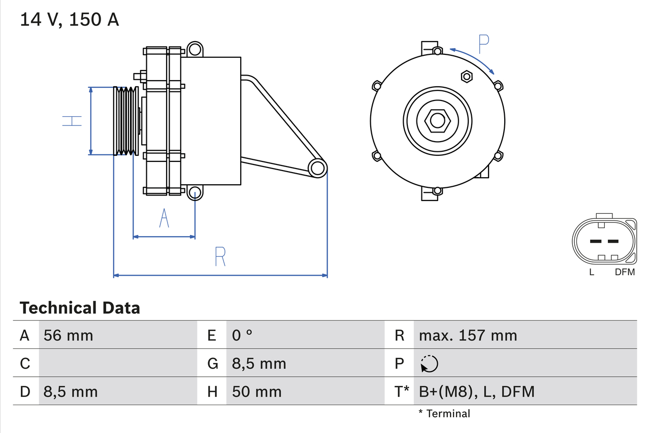 Bosch Alternator/Dynamo 0 986 045 410
