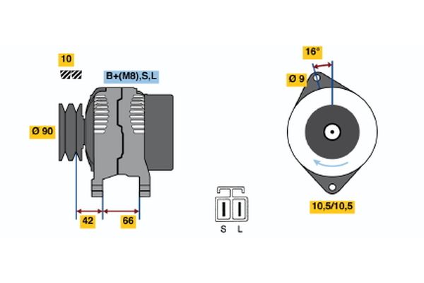 Bosch Alternator/Dynamo 0 986 045 521