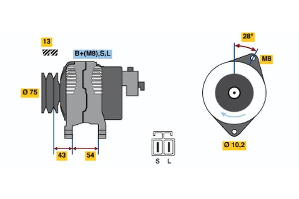 Bosch Alternator/Dynamo 0 986 045 571