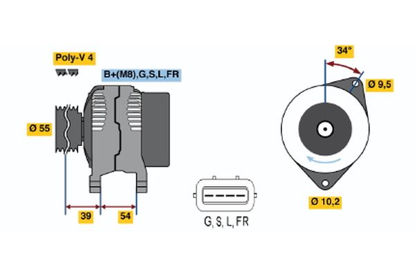 Bosch Alternator/Dynamo 0 986 045 591