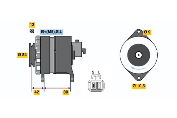 Bosch Alternator/Dynamo 0 986 045 631