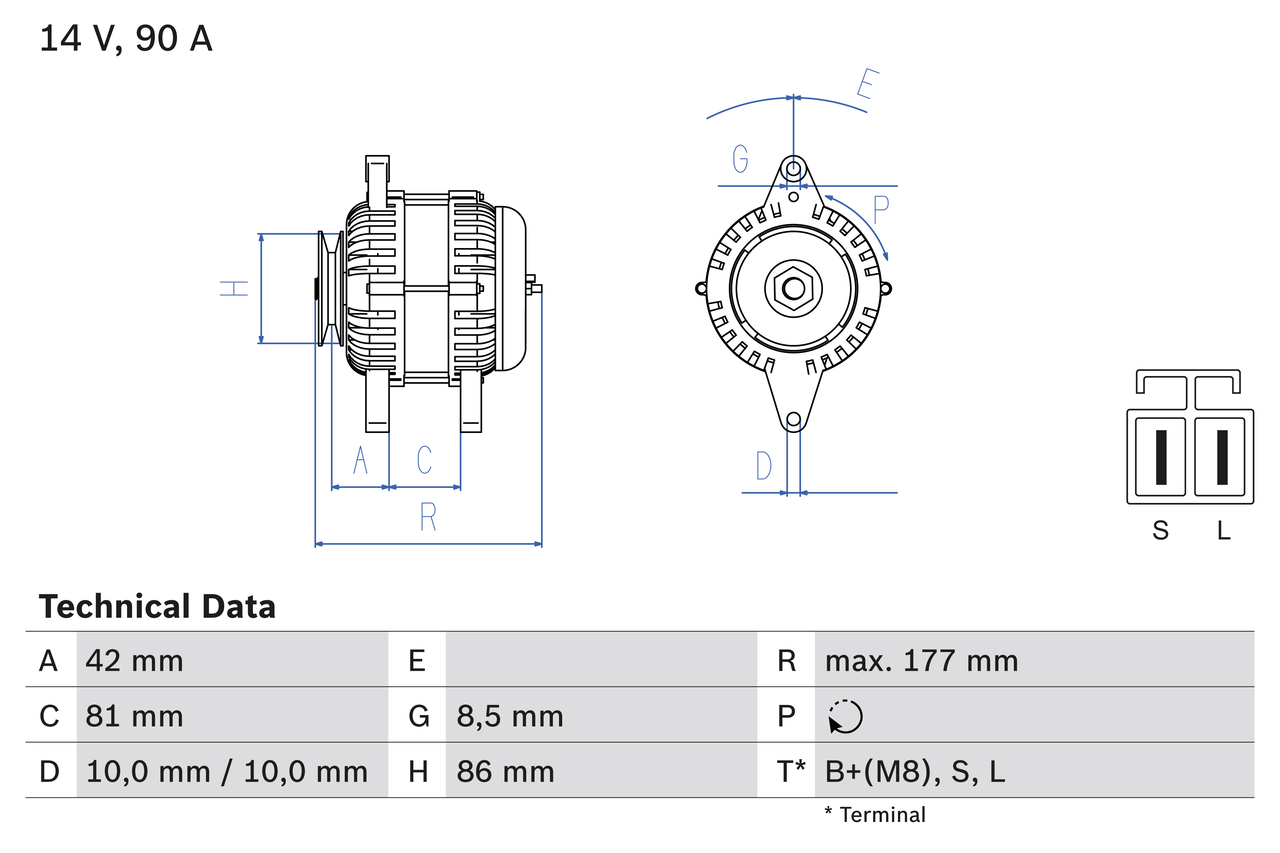 Bosch Alternator/Dynamo 0 986 045 651