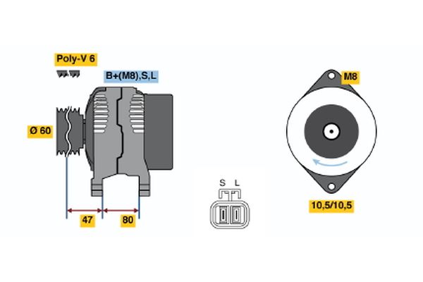 Bosch Alternator/Dynamo 0 986 045 671