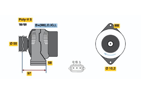 Bosch Alternator/Dynamo 0 986 045 791