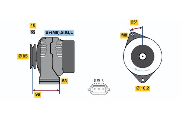 Bosch Alternator/Dynamo 0 986 045 871