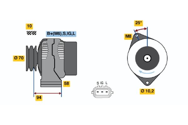 Bosch Alternator/Dynamo 0 986 045 901