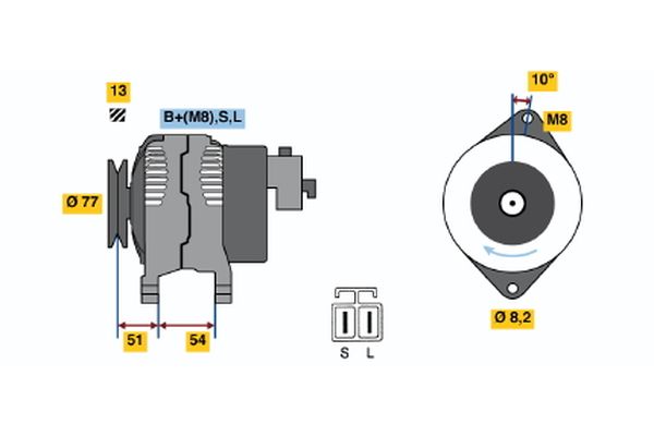 Bosch Alternator/Dynamo 0 986 045 951