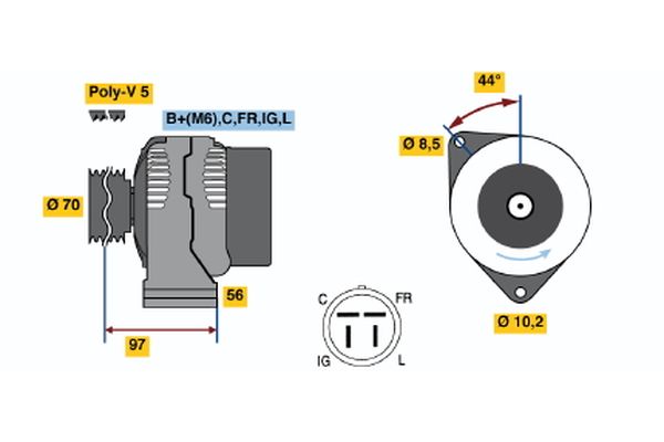 Bosch Alternator/Dynamo 0 986 045 961