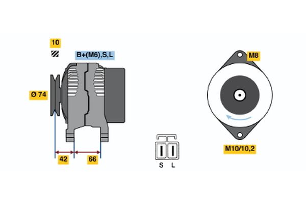 Bosch Alternator/Dynamo 0 986 046 351