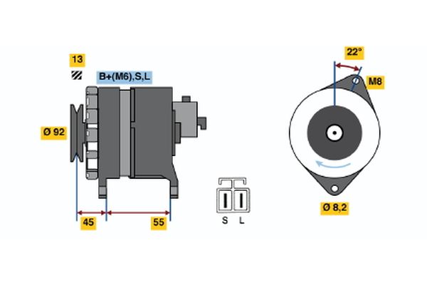 Bosch Alternator/Dynamo 0 986 046 401