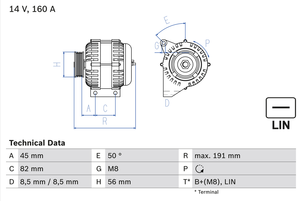 Bosch Alternator/Dynamo 0 986 047 500