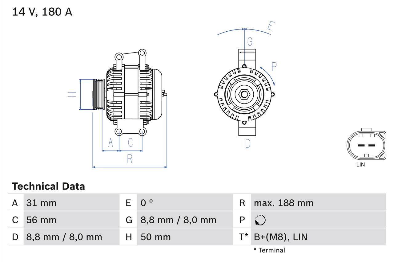 Bosch Alternator/Dynamo 0 986 047 700