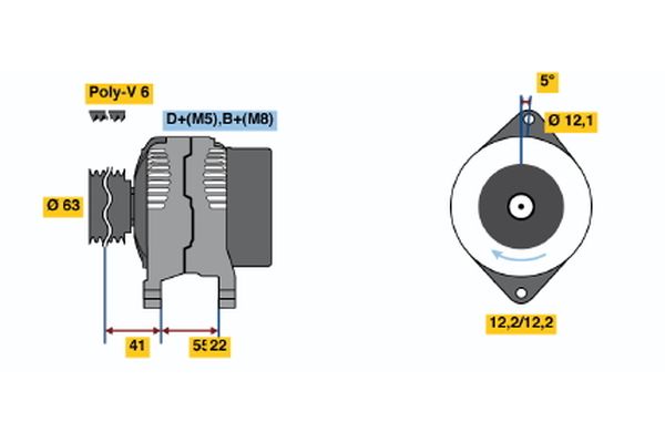 Bosch Alternator/Dynamo 0 986 047 781