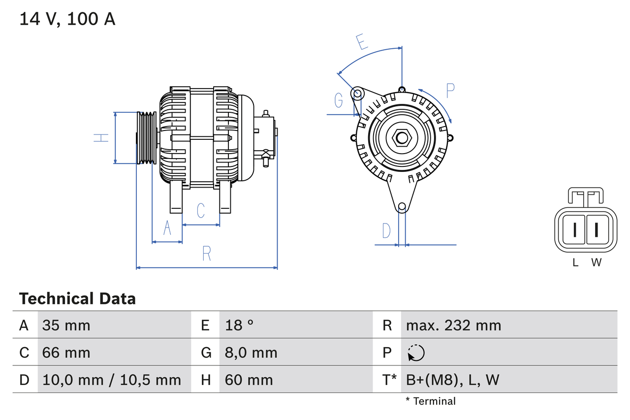 Bosch Alternator/Dynamo 0 986 048 340