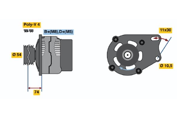 Bosch Alternator/Dynamo 0 986 048 630