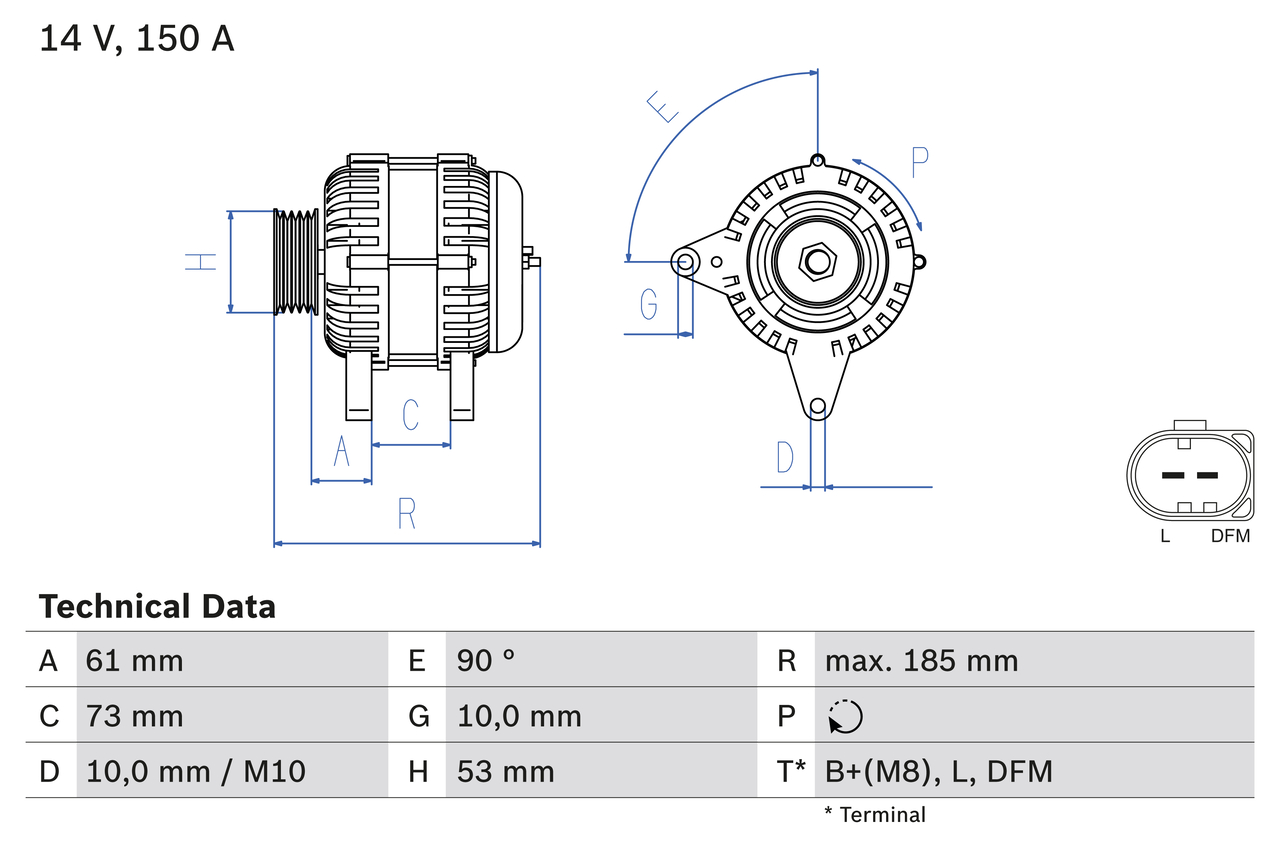 Bosch Alternator/Dynamo 0 986 048 921