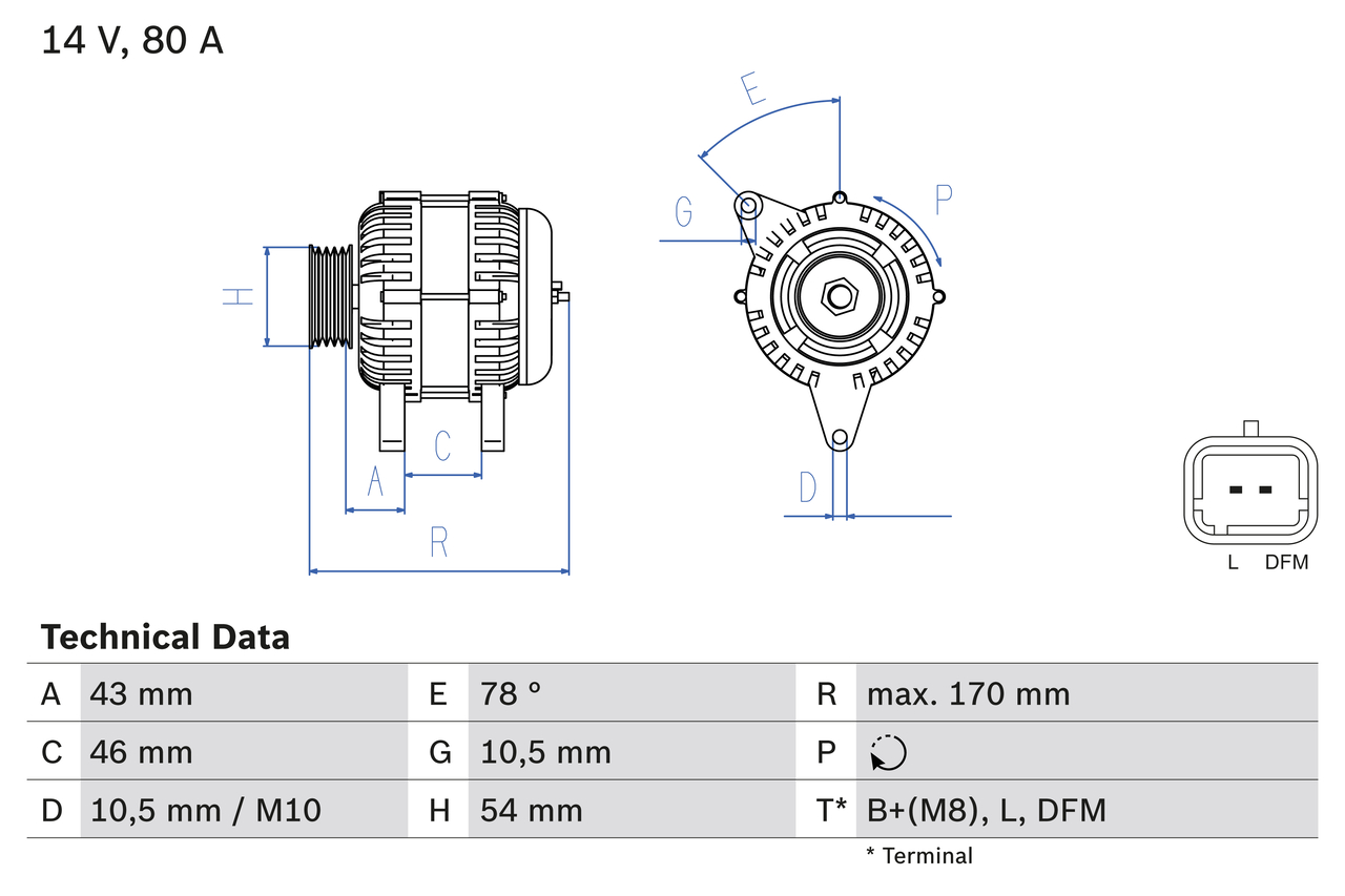 Bosch Alternator/Dynamo 0 986 049 410