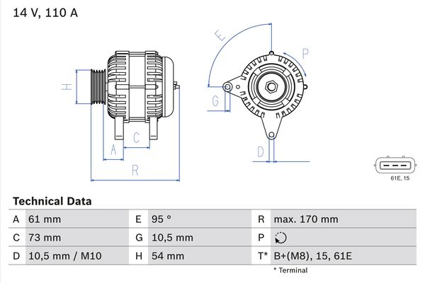 Bosch Alternator/Dynamo 0 986 049 430