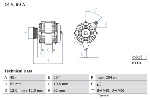 Bosch Alternator/Dynamo 0 986 049 610