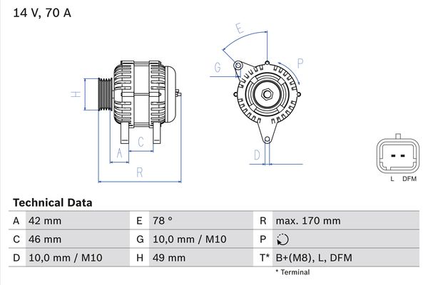 Bosch Alternator/Dynamo 0 986 049 690