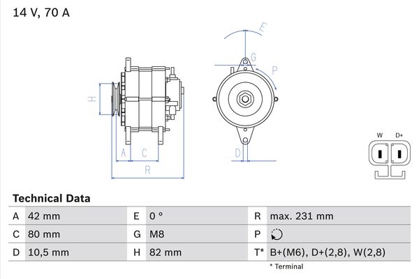 Bosch Alternator/Dynamo 0 986 049 730