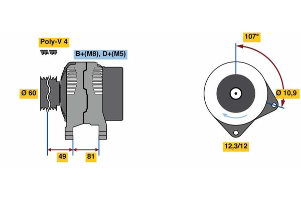 Bosch Alternator/Dynamo 0 986 049 740