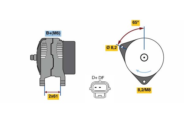 Bosch Alternator/Dynamo 0 986 049 750