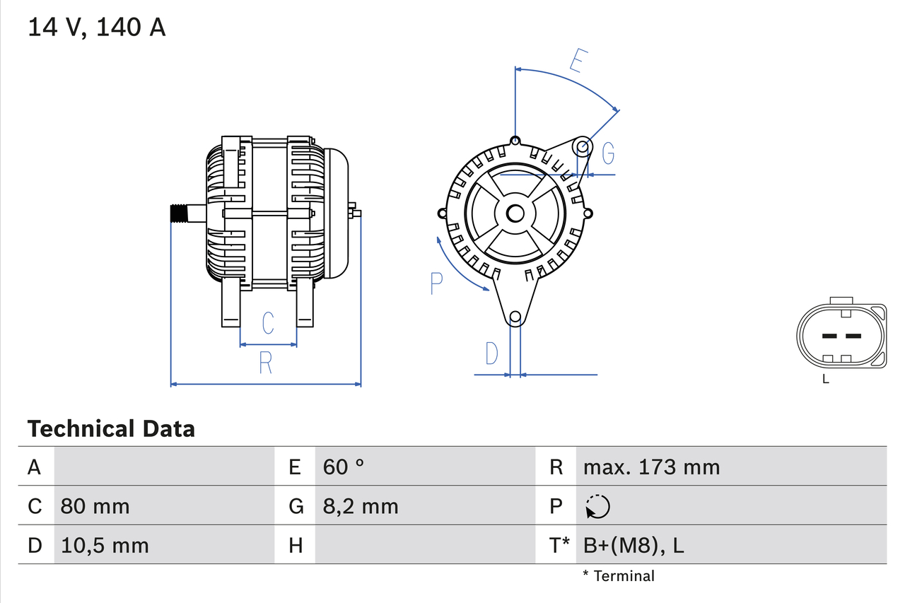 Bosch Alternator/Dynamo 0 986 049 950