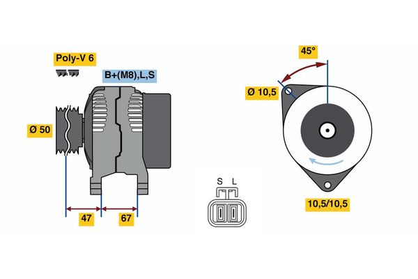 Bosch Alternator/Dynamo 0 986 080 210