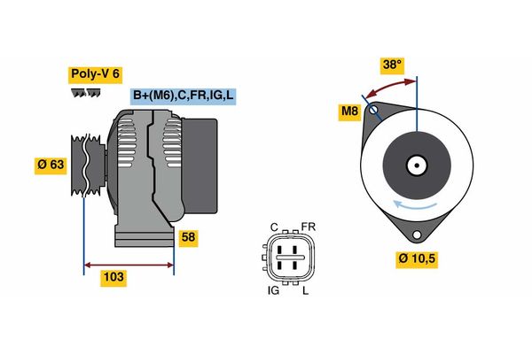 Bosch Alternator/Dynamo 0 986 080 240