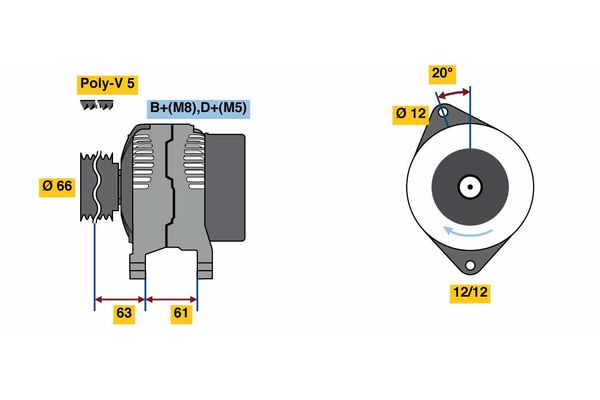 Bosch Alternator/Dynamo 0 986 080 280