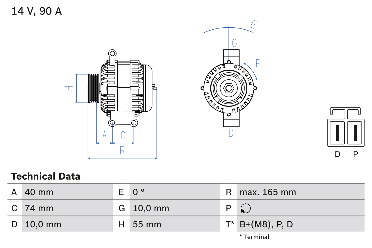 Bosch Alternator/Dynamo 0 986 080 320