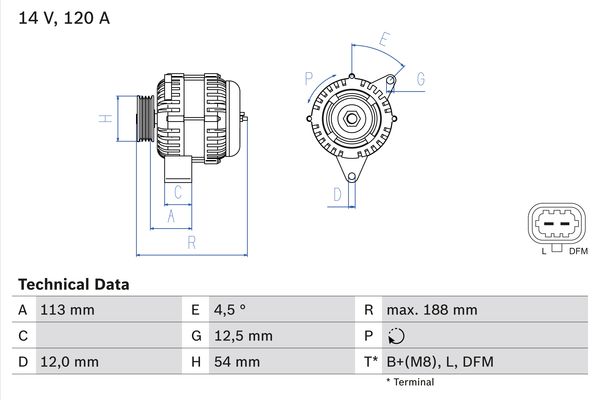 Bosch Alternator/Dynamo 0 986 080 370