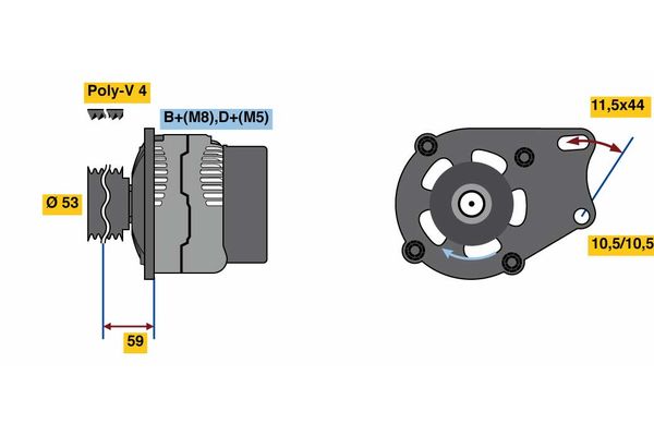 Bosch Alternator/Dynamo 0 986 080 540