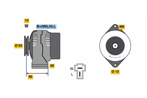 Bosch Alternator/Dynamo 0 986 080 620