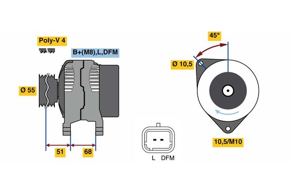 Bosch Alternator/Dynamo 0 986 080 680