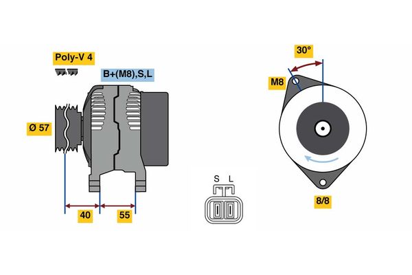 Bosch Alternator/Dynamo 0 986 080 790